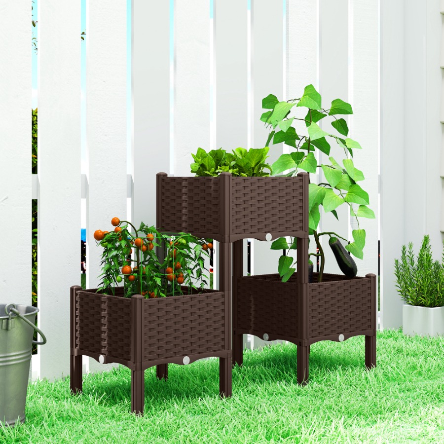 Self Watering Planter - Kotak Tanaman Tinggi Berbahan Plastik dengan