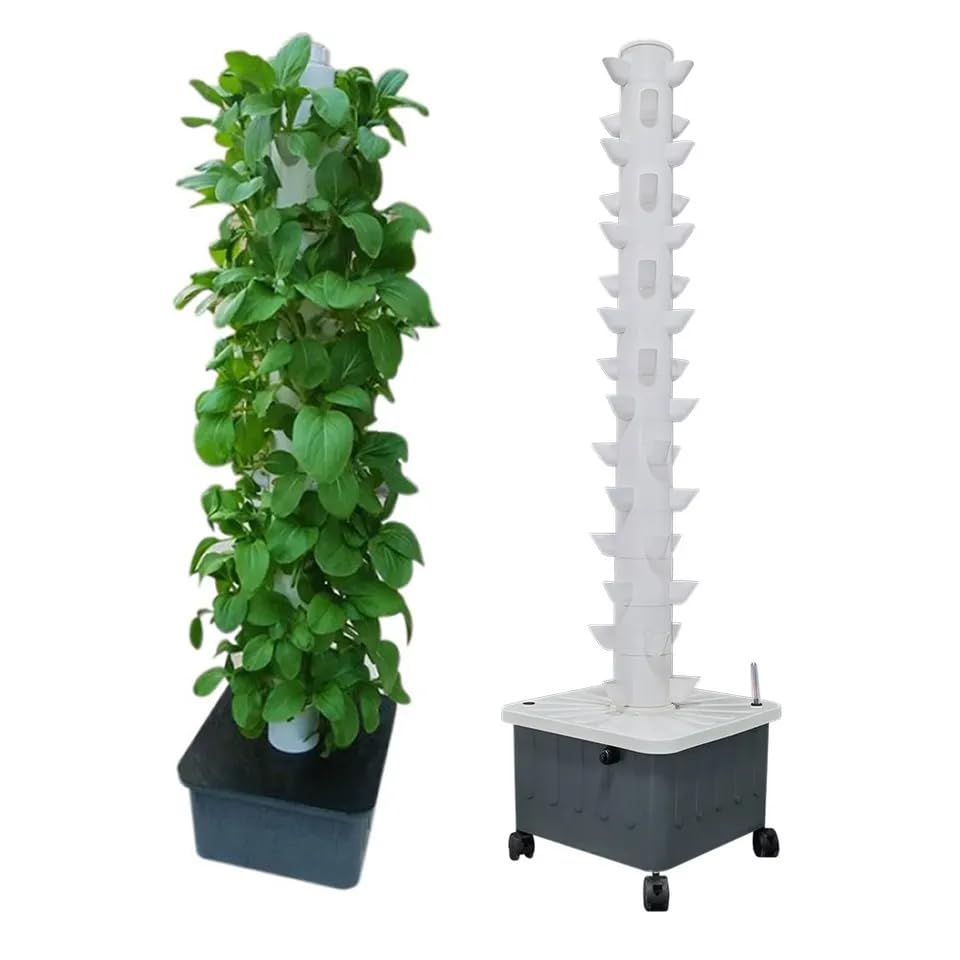 Hydroponic Tower - Menara Hidroponik Vertikal Aeroponik untuk Herbal,