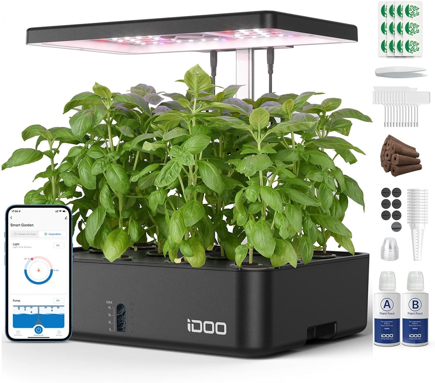 Hydroponic Grow Pod - Sistem Penanaman Hidroponik WiFi 12 Pod,