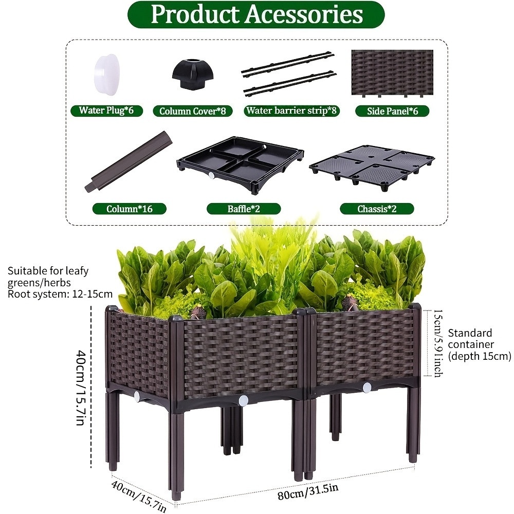Kotak Tanam Terangkat, Wadah T - Self Watering Planter ulasan dan harga